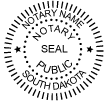 South Dakota IDEAL 400R Self-Inking Notary Stamp, 1.625"