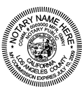 California Notary Stamp - Round Pre-Inked